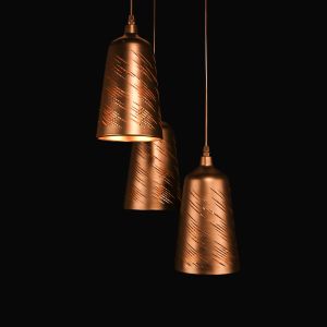 LEANDRA Black Metal 3 Light Cluster Hanging Light